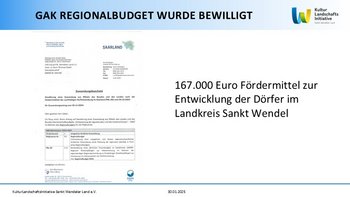 Zuwendungsbescheid für GAK Regionalbudget