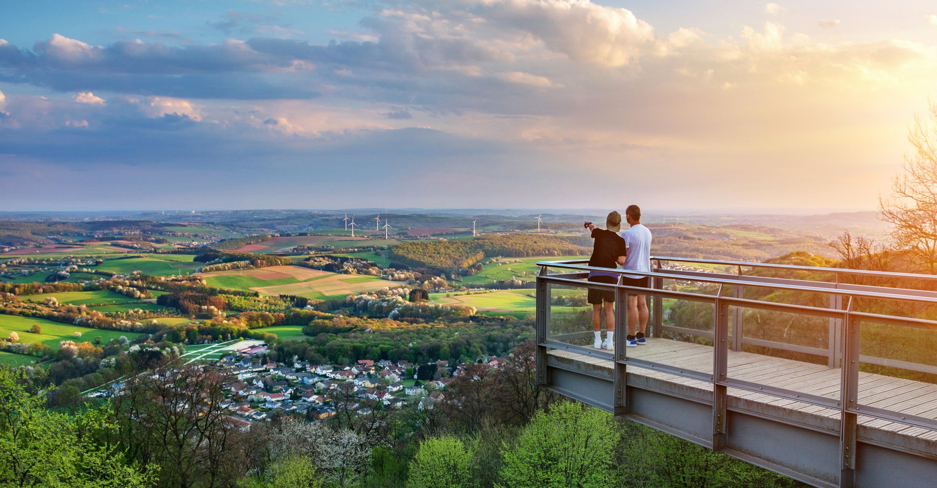 Blick von der Plattform auf dem Schaumberg