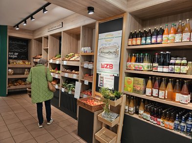 Innenansicht des Hofladen auf dem Wendelinushof