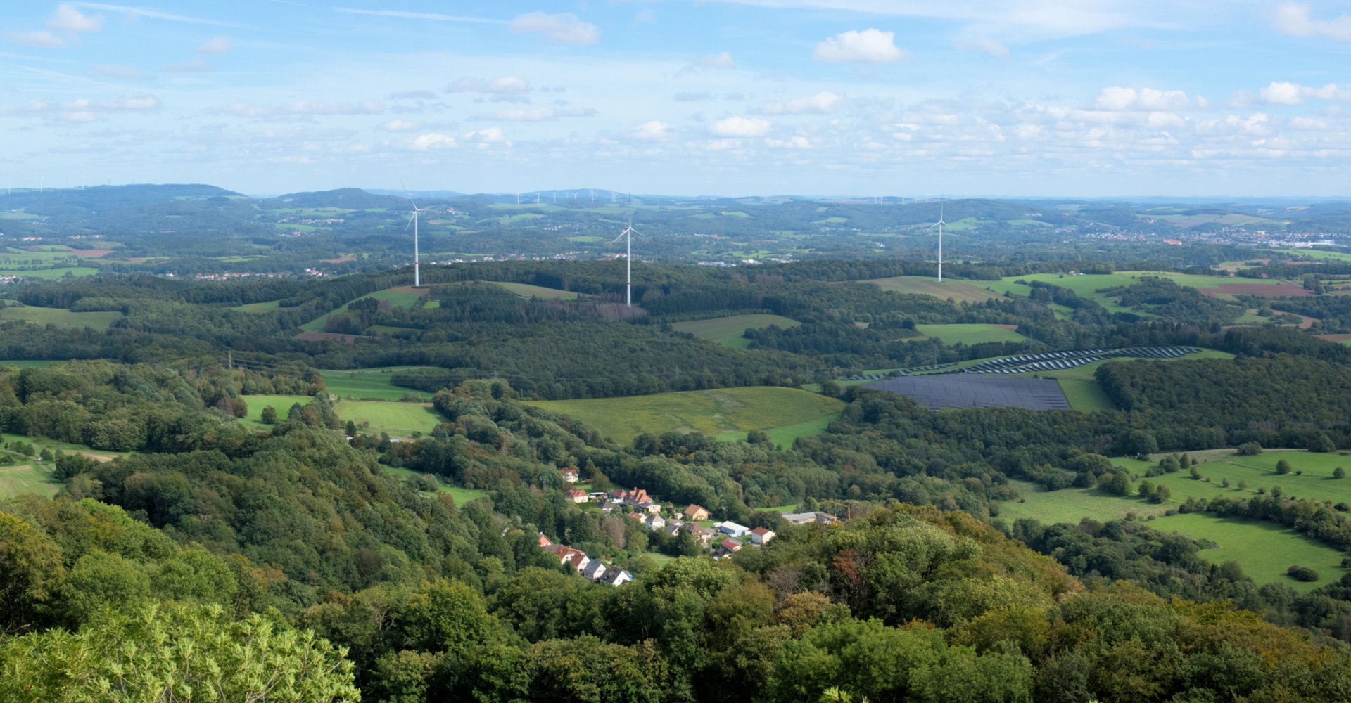 Blick auf das St. Wendeler Land aus der Luft
