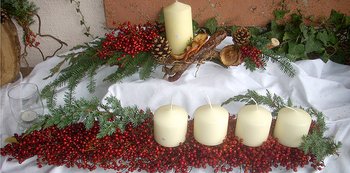 Adventkranz aus Naturmaterialien